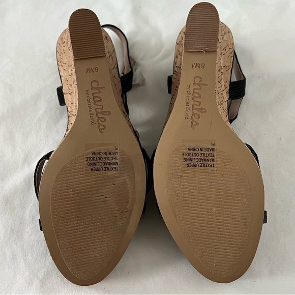 NEW Charles David Seashell Tassel Wedge Sandals 8.5 - Picture 9 of 9